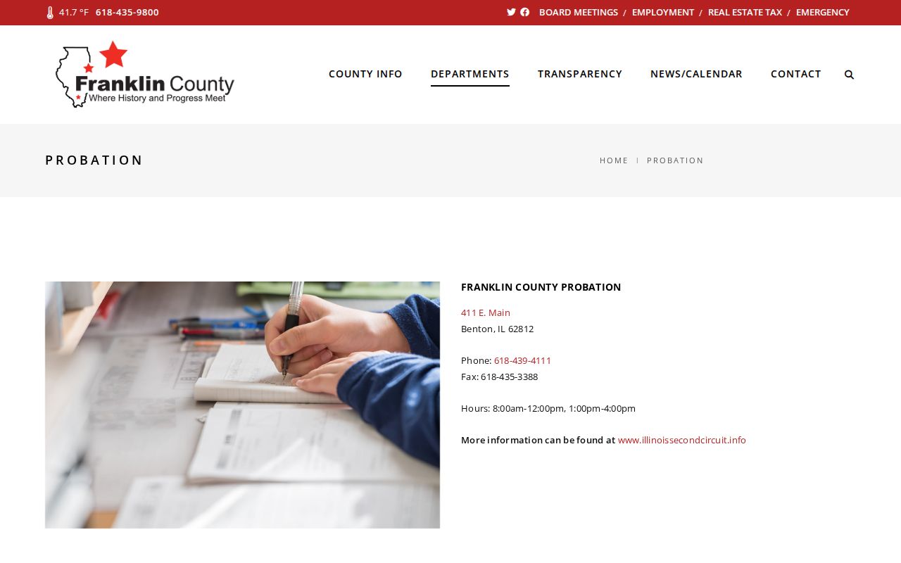 Official Franklin County Probation Department page
